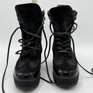 Louis Vuitton Black Laureate Platform Desert Boot Size 36